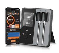 Maypott Thermomètre à viande intelligent sans fil Bluetooth 2 sondes étanches IP67, thermomètre numérique pour aliments de cuisine, four, steak, barbecue, accessoires adultes