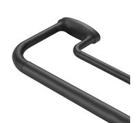 Mayrhyme Double Curtain Rods, Wrap Around Curtain Rod for Windows, Internal Splicing 1'' Front and 5/8'' Back Adjustable Curtain Rod with Aluminum Finials and Brackets (Black, 28-56")