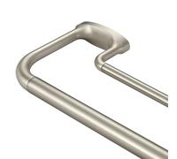 Mayrhyme Double Curtain Rods, Wrap Around Curtain Rod for Windows, Internal Splicing 1'' Front and 5/8'' Back Adjustable Curtain Rod with Aluminum Finials and Brackets (Brushed Nickel, 28-150")