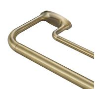 Mayrhyme Tringle à rideaux double réglable pour fenêtres, épissure interne de 2,5 cm avant et 1,6 cm arrière avec embouts et supports en aluminium (bronze antique, 71,1 à 218,4 cm)