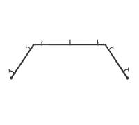 Mayrhyme Tringle à rideaux noire avec embouts et supports en aluminium, tringle centrale réglable de 91,4 à 183 cm pour fenêtres (61 à 172 cm), tringles latérales de 50,8 à 91,4 cm pour fenêtres (40,6