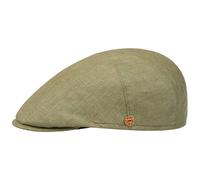 Mayser Casquette en Lin Sidney Homme - Made in The EU Gavroche avec Visiere, Doublure Ete Printemps-ete - 62 cm Vert
