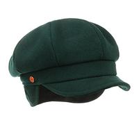 Mayser Casquette Gavroche Camilla Oreillettes Casquette Laine Casquette pour l'hiver (S (54-55 cm) - Vert foncé)