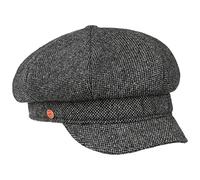 Mayser Casquette Gavroche Coco Tweed Femme - Made in The EU pour Baker Boy avec Visiere, Doublure, Doublure Hiver Automne-Hiver - S (55-56 cm) Noir