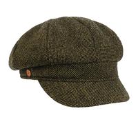 Mayser Casquette Gavroche Coco Tweed Femme - Made in The EU pour Baker Boy avec Visiere, Doublure, Doublure Hiver Automne-Hiver - M (57-58 cm) Vert