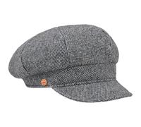 Mayser Casquette Gavroche Coco Tweed Femme - Made in The EU pour Baker Boy avec Visiere, Doublure, Doublure Hiver Automne-Hiver - L (59-60 cm) Bleu
