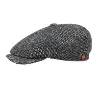 Mayser Casquette Seven Dover Homme - Made in The EU Laine Gavroche avec Visiere, Doublure, Doublure Hiver Automne-Hiver - 59 cm Noir