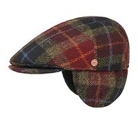 Mayser Casquette Simon Harris Tweed Casquette Plate Casquette Laine (61 cm - Rouge foncé)