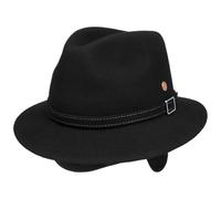Mayser Chapeau en Laine Dale Trekking Femme/Homme - Made in The EU Traveller pour Homme avec Oreillettes Automne-Hiver Hiver - 58 cm Noir