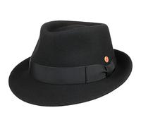 Mayser Chapeau Trilby Classique Chapeau de Feutre Chapeau pour Homme (61 cm - Noir)