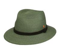 Mayser Chapeau Tyrolien Mathis Raphia Femme/Homme - Made in The EU D'Ete en Paille de Soleil Printemps-ete Ete - S (54-55 cm) Vert