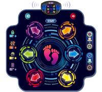maysida Tapis de Danse Bluetooth pour Enfants, Jouet Fille 3-12 Ans, Tapis Danse Fille avec 6 Boutons, 9 Niveaux de Difficulté, 3 Modes, Cadeau Créatif pour Noël/Anniversaire (Filles 4-8 Ans)
