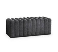 MAYSON - Banquette matelassée effet peau de mouton anthracite