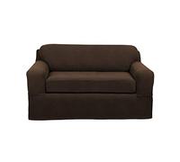 MAYTEX Zenna Home Housse, mélange de Polyester, Chocolat, Causeuse 2 pièces