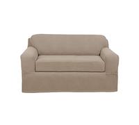 MAYTEX Zenna Home Pixel Lot de 2 Housses de Meubles Extensibles Ultra Douces pour Causeuse, Sable