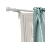 MAYTEX Zenna Home Smart tiges sans Mesure Facile Installer Cafe Window Rod, 121,9-304,8 cm, Noir, Blanc, 18"-48"
