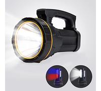MAYTHANK Lampe Torche Led Lampe de Poche LED Ultra Puissante Rechargeable Grande 4 batterie 10000mah, Grosse Piles Portable Lampe de Poche Portative Haute Puissance Longue Portée,Ménage, Extérieur
