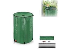 MAYTIIMO Récupérateur d'eau de pluie pliable de 500 l avec grille d'entrée d'eau de pluie - Valve de vidange - Réservoir d'eau de pluie en PVC - Pour recueillir l'eau de pluie - Arrosage du jardin -
