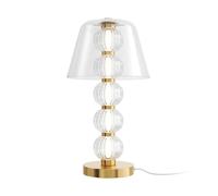 LED Lampe de Table de Chevet Métal Verre Or 45,2 CM 3000 K Tischleuchte Moderne