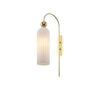 Maytoni Antic applique murale intérieure - lampe murale 1 flamme E14 - applique vintage en verre et métal - applique murale salon, applique murale chambre - Or, Blanc