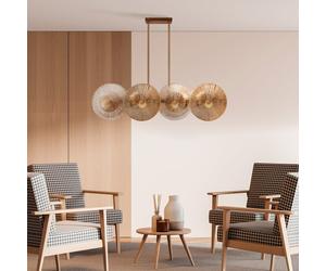 Maytoni Aster Suspension linéaire à 8 sources lumineuses, E14, MOD007PL-08G1,