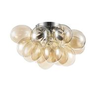 Plafonnier Maytoni 4 Lampes, Moderne, en Métal couleur chrome, plafonniers en verre, ampoules excl 4*G9, 28W.