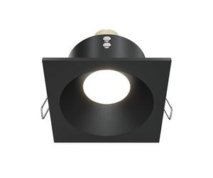 MAYTONI DECORATIVE LIGHTING Plafonnier Zoom,1 Spot encastrable, lampe Style Moderne, Armature en aluminium noir, carré, pour la salle de bain ampoule excl. IP65 1 X GU10 (50W) 230v