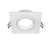 MAYTONI Éclairage encastrable Atom Moderne, spot encastré, blanc, aluminium, carré, excl. 1XGU10 50W