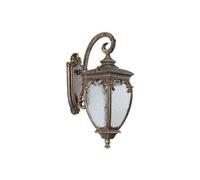 Maytoni Fleur Lanterne murale d'extérieur noire avec or, IP44