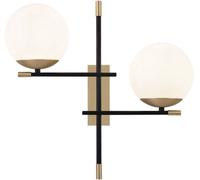 Maytoni Nostalgia applique murale 2x40 W blanc-noir-doré MOD048WL-02G
