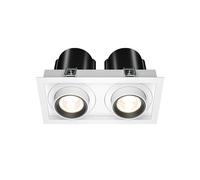 MAYTONI Plafonnier spot encastrable Style caché LED moderne 20 watts Blanc Aluminium et plastique 3000K 1450lm CRI 90 pour salon, bureau, cuisine, café