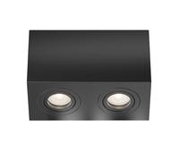 MAYTONI Plafonnier spot style Atom Ampoule GU10 moderne 50 watts Aluminium noir K CRI pour salon, bureau, cuisine, café
