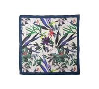 MayTree Foulard carré en soie en coton et soie 65 x 65 cm, forêt tropicale