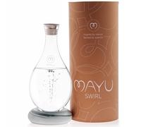 MAYU Carafe à eau structurée Swirl - Technologie innovante Vortex soufflée à la main - Filtre à osmose inverse support distributeur d'eau 1,5 litre | 1,5 litre | 1,445,8 g