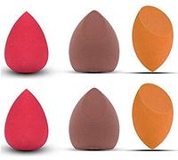 Mayu Lot de 6 éponges de maquillage sans latex pour fond de teint
