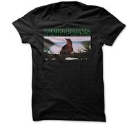 mazai Men's Twin Peaks Varied Thrush Men's T-Shirt Black L