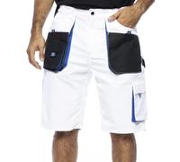 MAZALAT work wear Shorts de Travail Homme, Cargo Shorts Hommes ete, Coton/Poly 260 GR, multipoche, Pantalon Cargo Homme, Grandes Tailles, Bermuda de Travail, Vetement ete, Noir/Vert, 3XL
