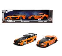 Jada Toys Pack de 2 voitures miniatures MAZ RX7 / Toyota GR Supra Fast and Furious 1/32