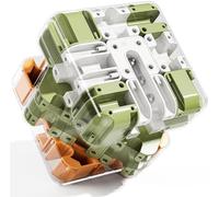 Maze Ball - 3D Cube À Labyrinthe, Cube Magique et Boule - Jouet Éducatif Interactif 3D | Cube À Labyrinthe, idéal pour l'entraînement cérébral (Jaune)