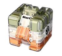 Maze Ball - Grand Labyrinthe 3D - Cube Magique et Boule - Éducatif Interactif 3D Cube À Labyrinthe,Casse-tête captivant (Vert)