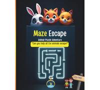 Maze Escape Animal-Puzzle Adventure: Fun Maze Puzzles for Kids Ages 6-10
