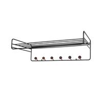 Maze Étagère à chapeaux Bill Hat Rack Marron foncé-noir