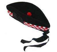 Maze Glengarry Bonnet écossais 100 % pure laine Tailles et coloris au choix - Noir - 57