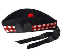 Maze Glengarry Bonnet écossais 100 % pure laine Tailles et coloris au choix - Noir - L (58 cm)