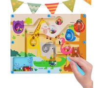 Maze magnétique - Planche Animale engageante | Toddler pédagogique Fine Motor Skills Toys Apprentissage | Activités d'apprentissage préscolaire Kits STEM pour Le développement précoce, Temps de Jeu à