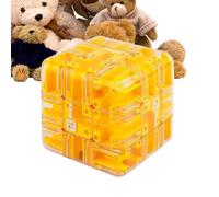 Maze Puzzle - 3.35x3.35x3.35 Pouces Board Board Labyrinthe, Classic Tilt Marble Challenge, Jouet Cube éducatif interactif Durable | Puzzle de Coordination des Yeux pour Les Adolescents pour ad