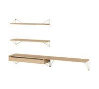 Maze Système d'étagères Pythagoras Bundle D chêne-laiton