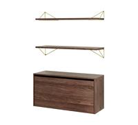 Maze Système d'étagères Pythagoras Bundle F noyer-laiton