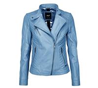 MAZE Veste en cuir Sally pour femme, bleu clair, XL