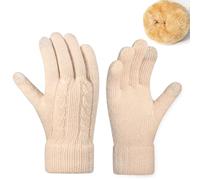 MAZELIKEHOOD Gants Femme Chauds Touchscreen Hiver Tricoté Mouflés Tactile Smartphone Conduire Écran Tactile